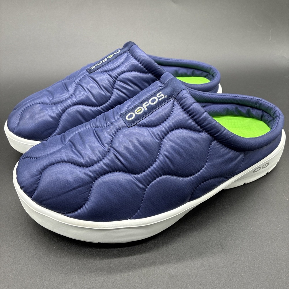 OOFOS Oocoozie Thermo Recovery Mule Men's 10.5 EU 43.5 Blue Slipper Shoes